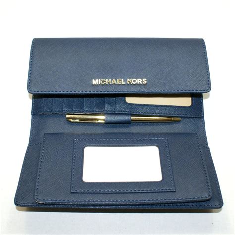 michael kors checkbook wallet navy|Michael Kors Checkbook Wallets + FREE SHIPPING .